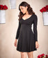 Waistless Long Sleeve Ponte Dress